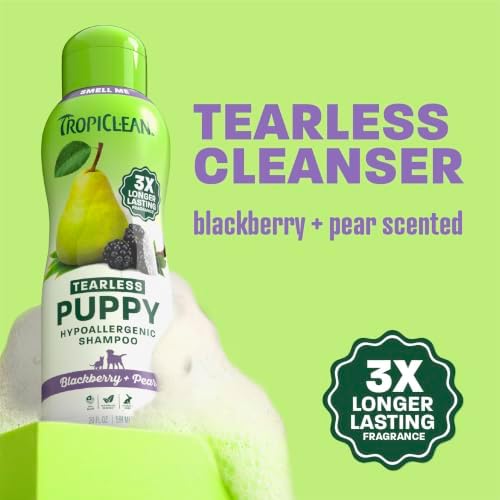 TropiClean Tearless Puppy Shampoo, 3X Long-Lasting Scent, 20oz