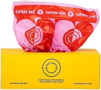 Poop Bags for Dogs 200 Count - 14" Extra Long Leak-Resistant Waste Bag Tissue Box - Unscented Extra Thick Poop Bag, Easy to Tear Dog Bags for Poop - Convenient Dispenser Box
