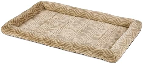 MidWest Homes for Pets QuiteTime Deluxe Wave Bolster Bed for Extra Large Dogs; Easily Machine Wash and Dry; Tan; 48"; 40248-WVTN