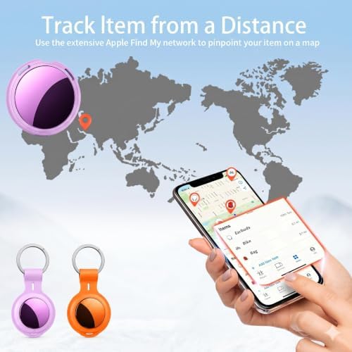 2 Pack Tracker Tags Finder Apple Find My MFi Certified Waterproof iOS Only