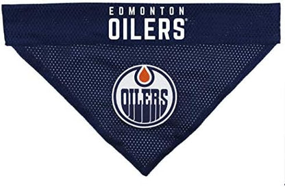 NHL Edmonton Oilers Bandana for Dogs & Cats, Large/X-Large. - Cute & Stylish Bandana! The Perfect Hockey Fan Scarf Bandana, Great for Birthdays or Any Party!