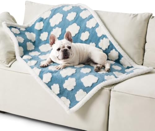 LE SURE Waterproof Dog Blankets for Medium Dogs Cute 3D Jacquard,30x40