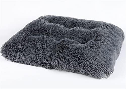 Long Plush Calming Pet Bed Cuddler Pet Bed Dark Grey XL
