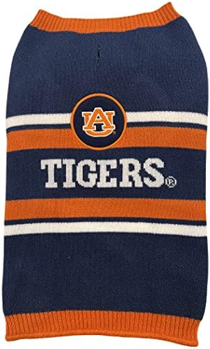 NCAA Auburn Tigers Dog Sweater, Size Extra Small. Warm and Cozy Knit Pet Sweater with NCAA Team Logo, Best Puppy Sweater for Large and Small Dogs