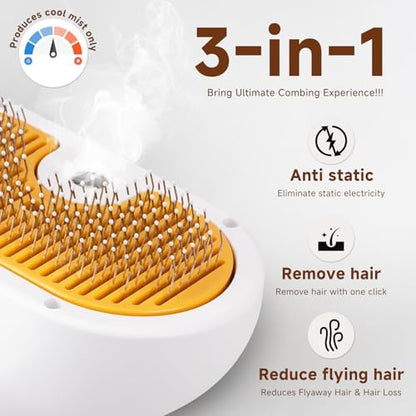 Pet Steam Brush for Dogs & Cats, bathing supplies, cat grooming kit(11PCS)