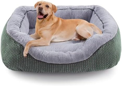INVENHO Large Dog Beds Large Sized, Washable Orthopedic Warming Soft Sleeping Durable with Anti-Slip Bottom