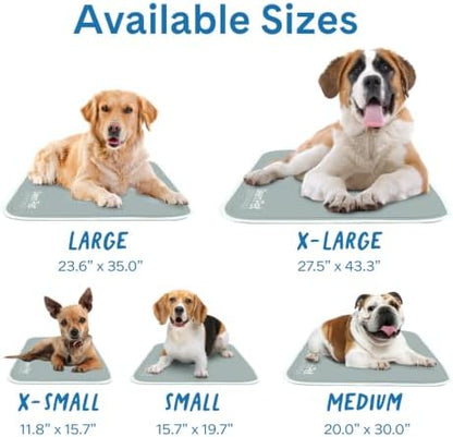 The Green Pet Shop Cool Pet Pad - Extra Small, Sage Grey - Self-Cooling, Pressure Activated Mat for Dogs & Cats from 0-8 lbs - Non-Toxic Gel, No Water Needed