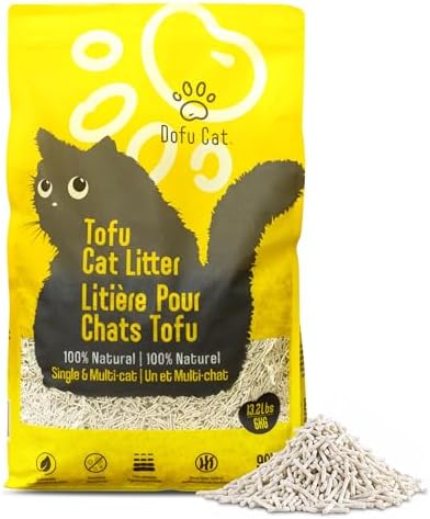 Tofu Cat Litter - Natural Unscented Clumping Pellets, 99% Dust Free, 13.2lb
