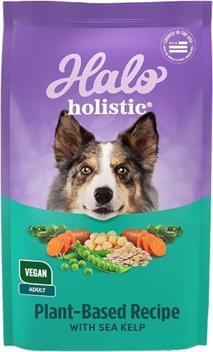 Halo Holistic Dry Dog Food, Vegan Plant-Based Recipe, Kelp, 10 lb
