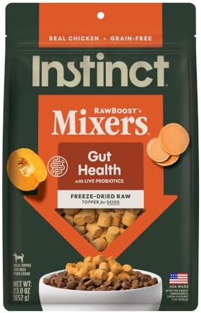Instinct Freeze Dried Mixers, Dog Food Toppers, Gut Health, 23 oz. Bag