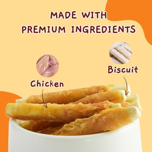Jungle Calling Chicken Wrapped Biscuit Twists, Rawhide Free Dog Treats