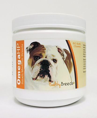 Healthy Breeds Bulldog Omega HP Fatty Acid Skin and Coat Support Soft Chews 60 Count