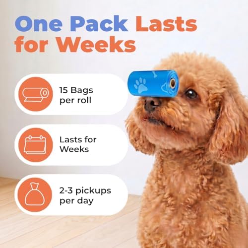 Best Pet Supplies Poop Bags for Dogs - Blue, 150 Count
