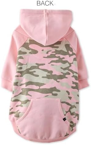 Pet Passion Rocky II Dog Hoodie, Pink Half Camo, XX-Small