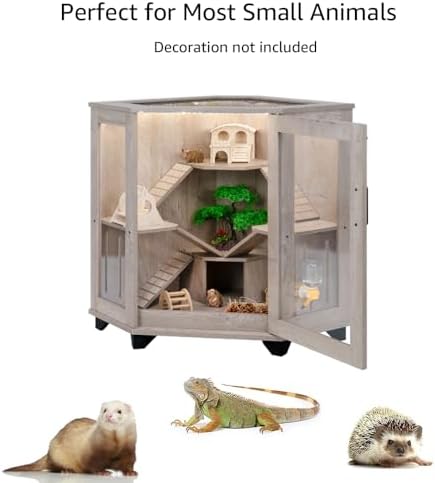unipaws Chinchillas Hedgehog Cage with Ramp and House