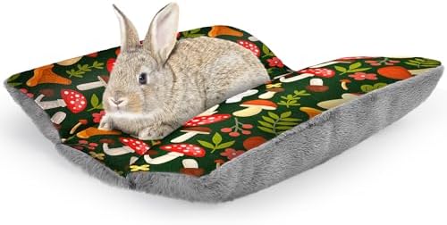 18"x15" Soft Plush Rabbit Bed Washable Cuddle Mat for Small Pets