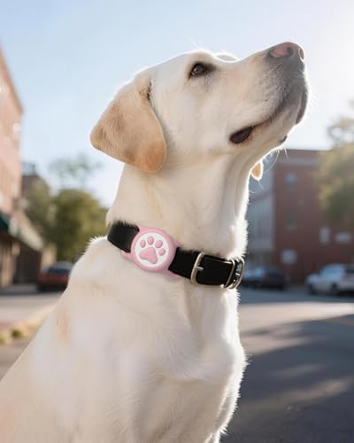 IP68 Waterproof Dog AirTag Holder for Dog Collar, Soft, Stretchy Silicone