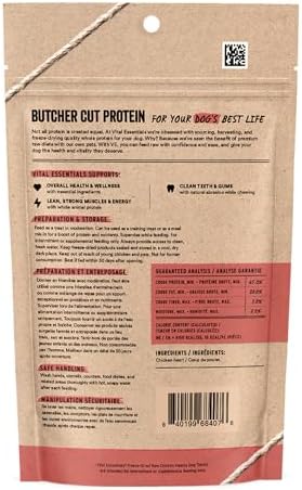 Vital Essentials Freeze Dried Raw Chicken Hearts Dog Treats, 1.9 oz Bag