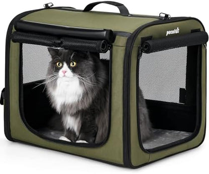 Dog Car Carrier Light Weight 19.7×16.9×14.8in, Foldable Dog Carrier, Green