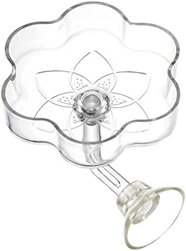Aquarium Shrimp/Small Fish Feeding Dish Feeder Dish, Acrylic Material, Mini Size (Magnolia Shaped)