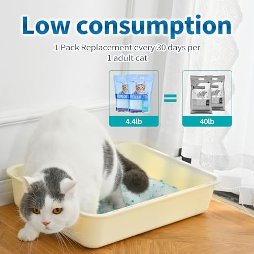 Made4Pets Cat Litter Crystals,Non Clumping Litter 8.6 lbs(2 x 4.3 lb Packs)