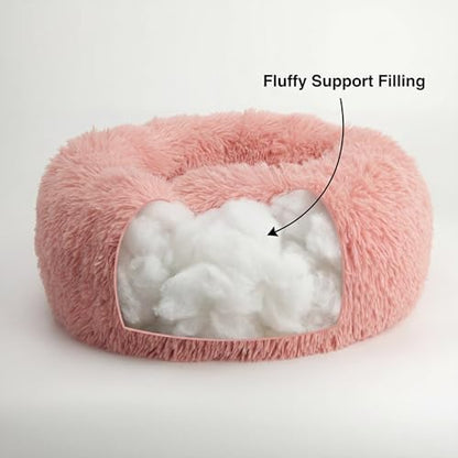 Calming Donut Small Dog Bed for Chihuahua Yorkie Maltese Shih Tzu