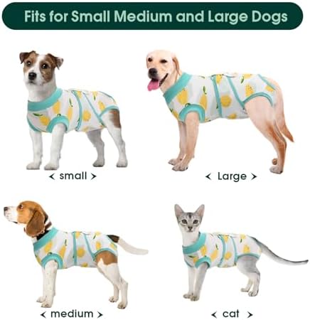 Kuoser Recovery Suit for Dogs Cats, Soft Dog Surgery Suit Female Male Spay
