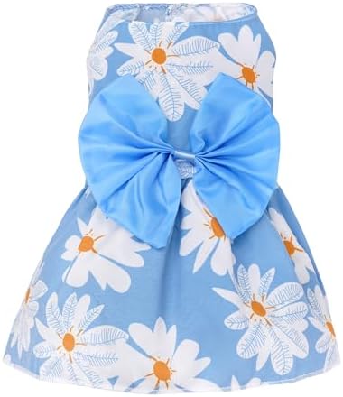 choyaxo Floral Dog Dress Cute Dog Skirt Pet Dress Summer Pet Clothes for Puppy Small Cats