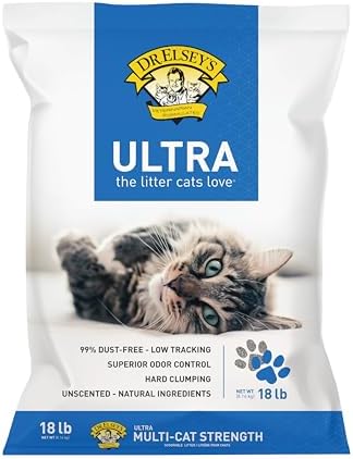 Dr. Elsey's Ultra Unscented Clumping Clay Cat Litter 18 lb Bag