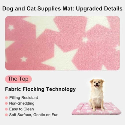 Dog Crate Pad Washable Cat Dog Pet Bed for Crate kennel Large Mat 36in Pink