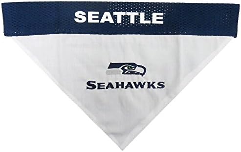 Pets First NFL Dog Bandana - Seattle Seahawks Reversible PET Bandana. 2 Sided Sports Bandana with a Premium Embroidery Team Logo, Large/X-Large. - 2 Sizes & 32 NFL Teams Available (Pack of 3)