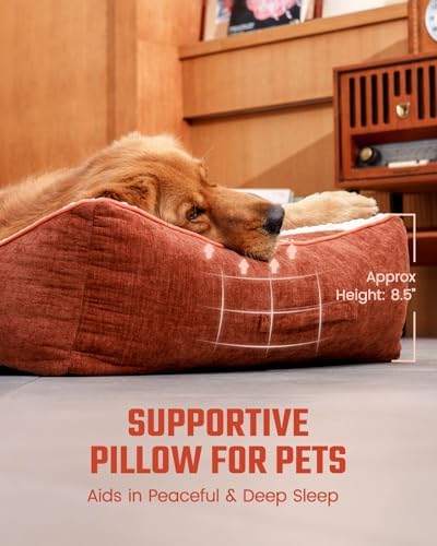 Washable Dog Bed with Removable Cover for Medium Size Dogs 36" L