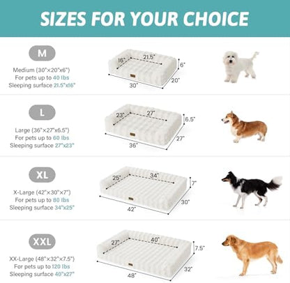 COZY KISS Orthopedic Dog Beds with Removable Washable Cover