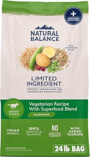 Natural Balance Limited Ingredient Dog Food, Vegetarian, 24 lb