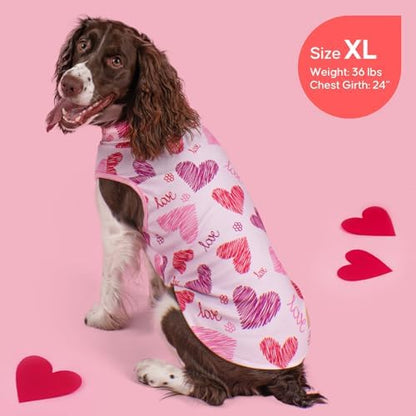 KYEESE 3Pack Valentines Dog Sweater, Stretchy Dogs Sweater Medium Size Dog, Warm Medium Pet Sweaters, Soft Large Pet Sweaters, Turtleneck Pets Clothes for Large Dogs, Comfy Pets Shirt Vest, 2XL