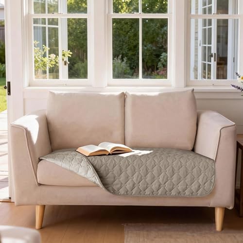 gogobunny Waterproof Loveseat Cover, Reversible Dog Cat Blanket for Couch