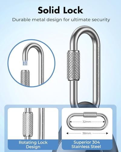 UNBREAKcable for AirTag Holder Case with Professional Carabiner, 4 Pack