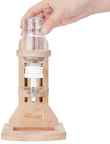 Niteangel Water Bottle with Stand for Syrian Dwarf Hamsters Gerbils Mice Rats Degus Small pet Rodents (White)