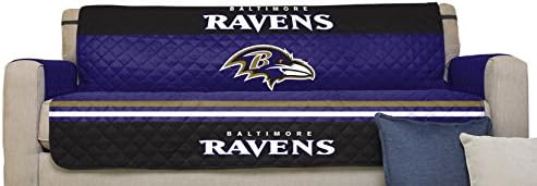 Pegasus Sports NFL Baltimore Ravens Furniture Protector with Elastic Straps, Sofa, Purple