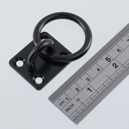 4Pcs 5mm 304 Stainless Steel Square Pad Horse Tie Rings