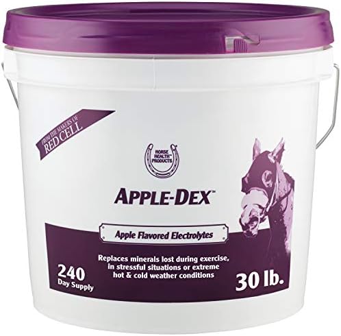 Farnam Horse Health Apple-Dex Apple Flavored Electrolytes Powder for Horses, 30 pounds