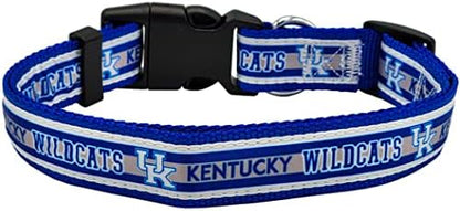 Pets First Collegiate PET Collar OLD VERSION Kentucky Wildcats Dog Collar, Size Large. Best Sports Team Collar for Dogs & Cats. A Shiny & Colorful Dog & Cat Collar Licensed by The NCAA