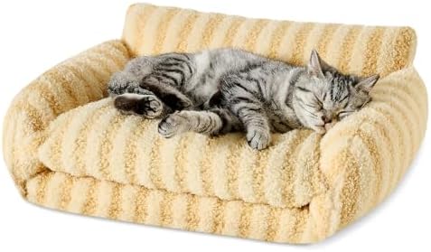 Hollypet Cat Bed Small Dog Orthopedic Couch Beds for Pets up to 13 lbs