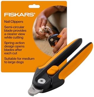 Fiskars Pet Large Nail Clippers, Cat and Dog Trimmers for Grooming, 5.75"