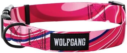 Wolfgang Wide Venture Dog Collar Marbleswirl Print X-Large