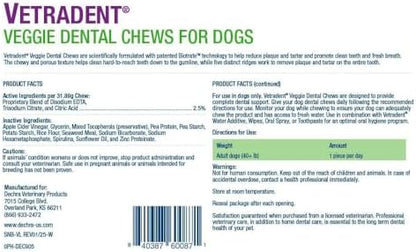 Vetradent® Veggie Dental Chews for Large Dogs