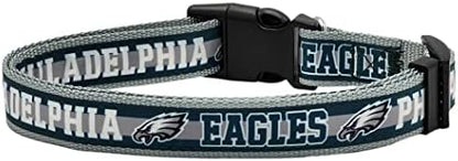 NFL PET Collar Philadelphia Eagles Dog Collar, Large Football Team Collar for Dogs & Cats. A Shiny & Colorful Cat Collar & Dog Collar Licensed by the NFL