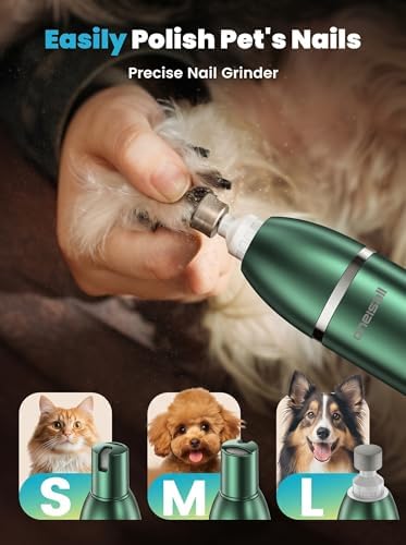 oneisall 4 in 1 Dog Grooming Kit with LCD Display Green