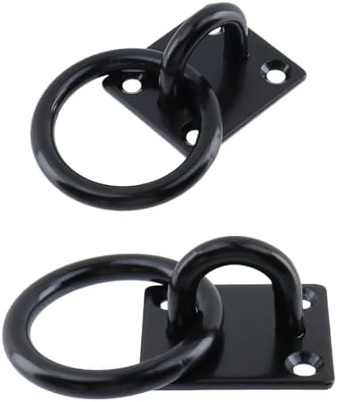 4Pcs 6mm 304 Stainless Steel Square Pad Horse Tie Rings