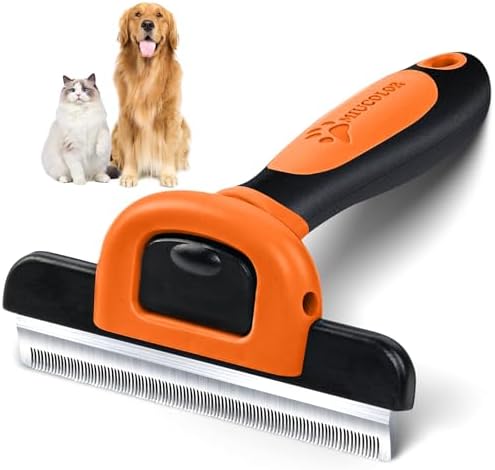 MIU COLOR Pet Grooming Brush, Deshedding Tool for Dogs & Cats, Orange